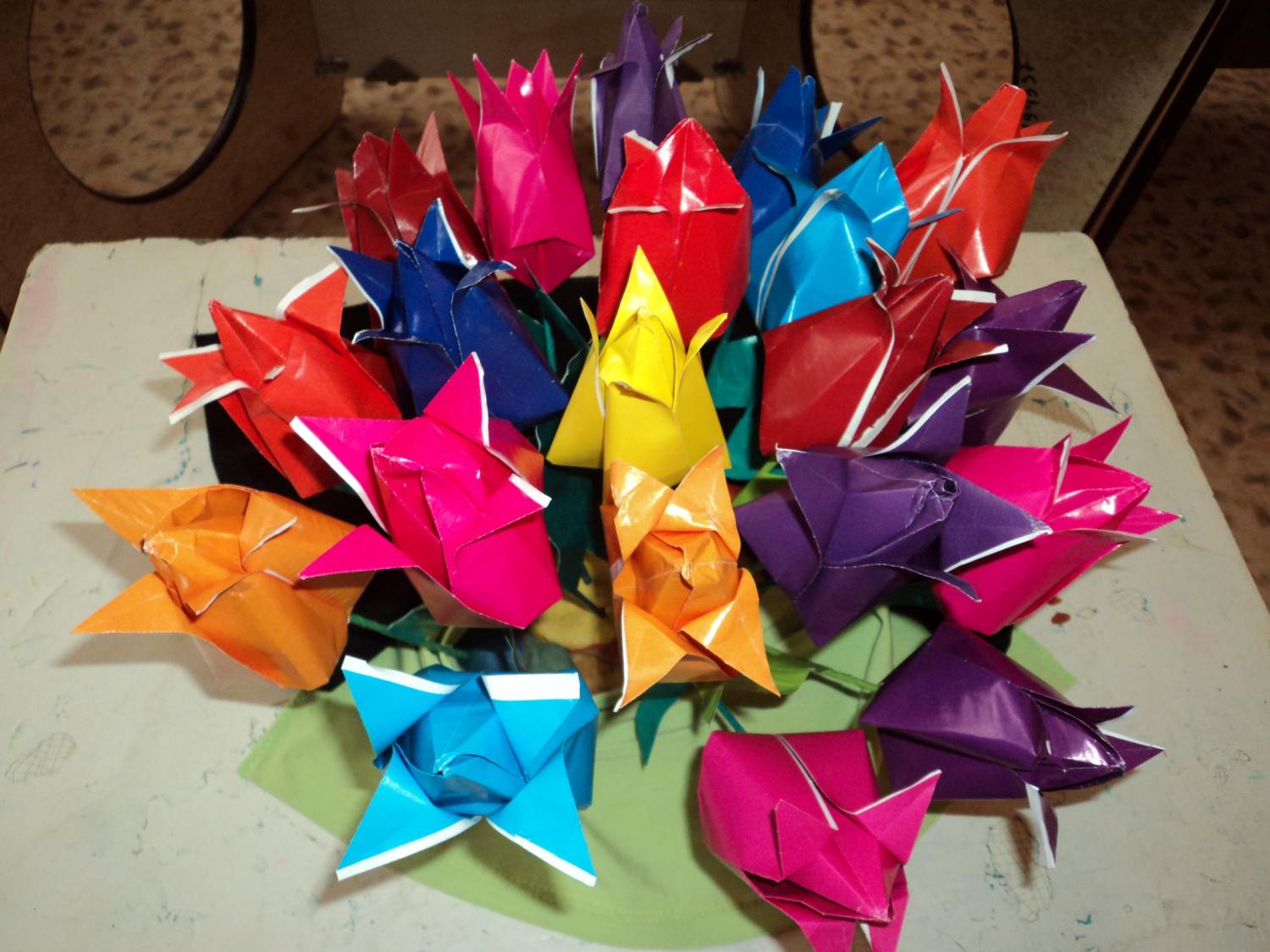 Оригами тюльпан старшая группа